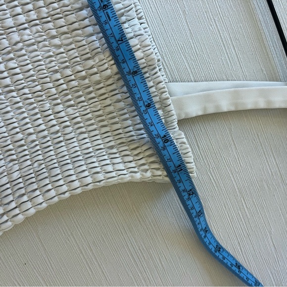 Proenza Schouler Dress - Women’s 4 White - Pleats Midi Faux Leather - Picture 9 of 11